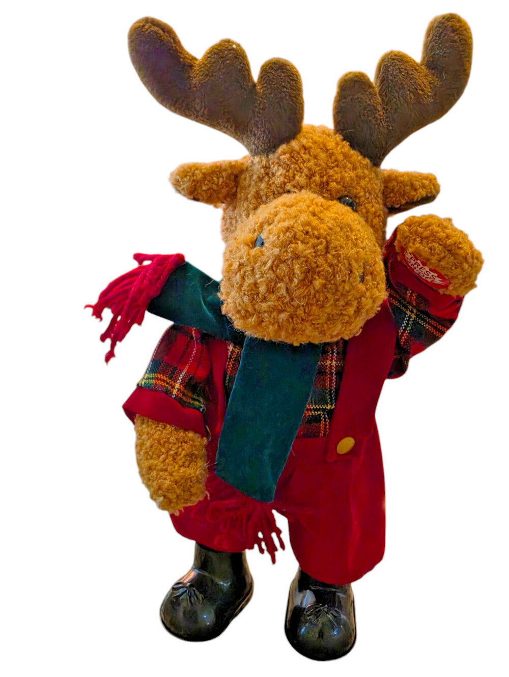Vintage Dan Dee Rootin' Tootin' Animated Reindeer Christmas plush